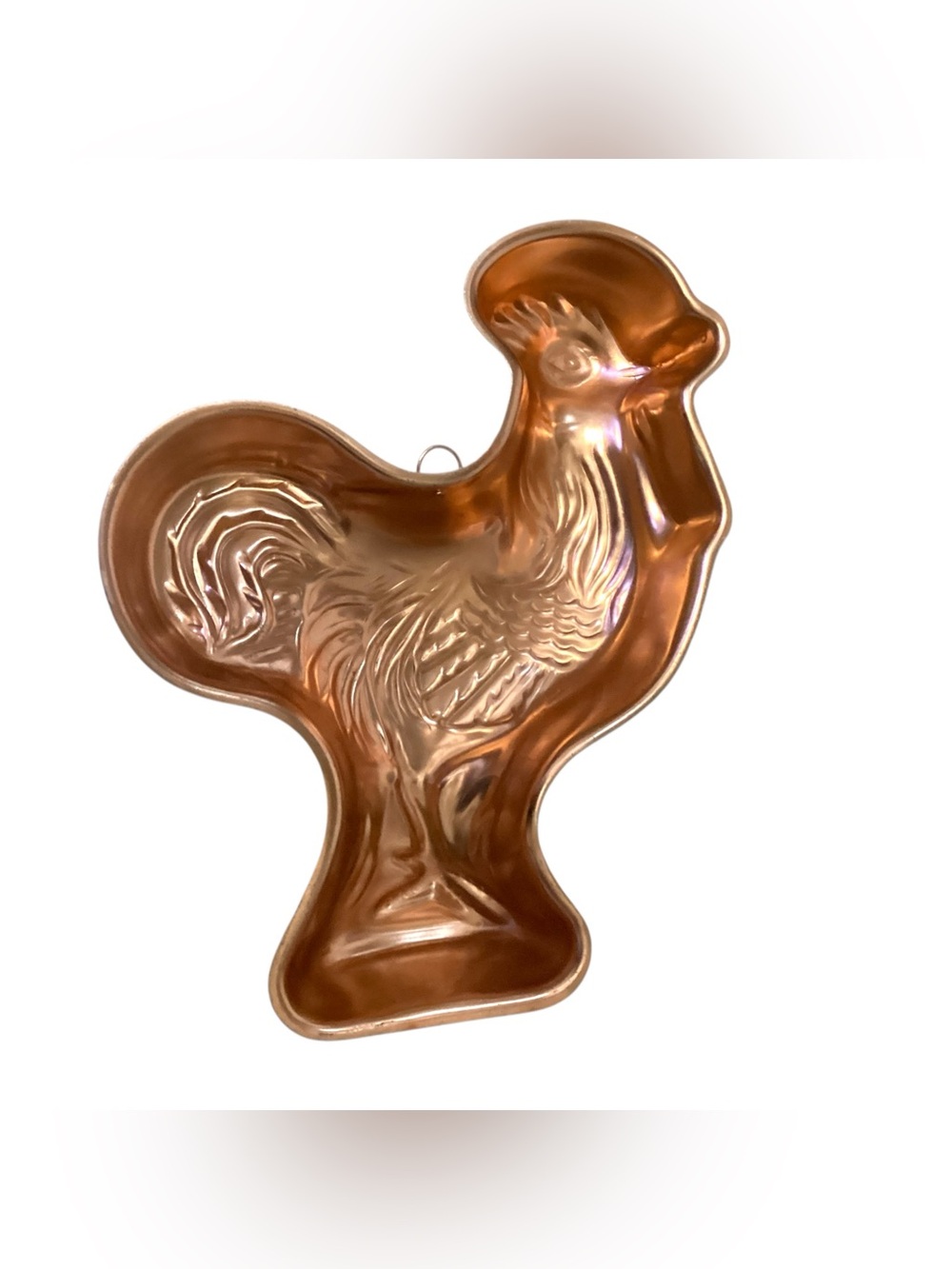Decorative Rooster Wall Hanging - Gold Copper Finish - Picture 5 of 6